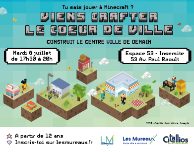 Ateliers Minecraft : imagine ta ville de demain !